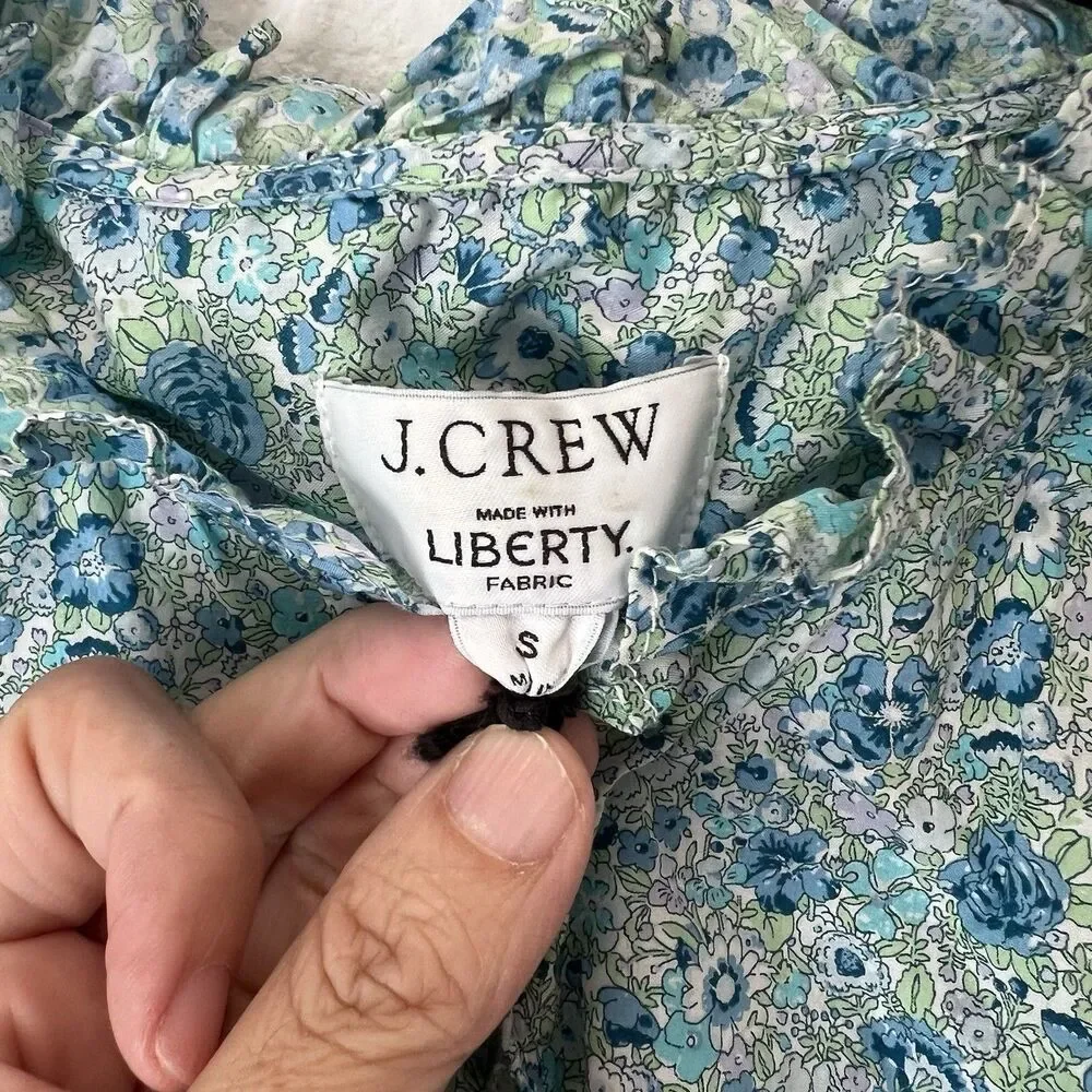J Crew Liberty Fabric Amelie Floral Puff-sleeve Top S Cottagecore Prairie